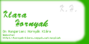 klara hornyak business card